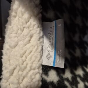 Columbia Fleece Grey And White Vest